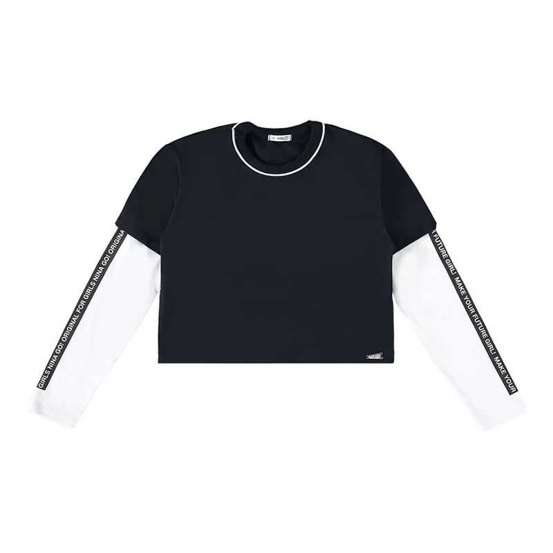 Blusa Manga Longa Malhão e Cotton Nina Go - Feminina 04 / Menina