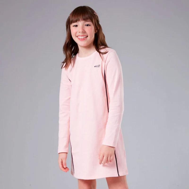 Vestido Malhão com Detalhe Lateral Nina Go - Feminino 14 / Menina / Preto