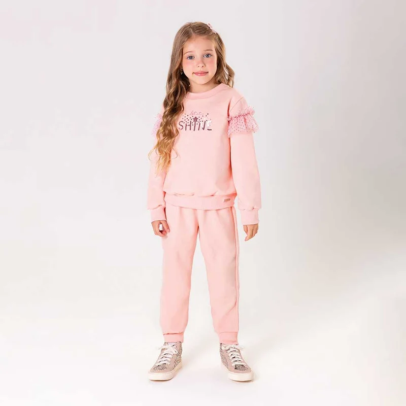 Conjunto Blusa e Calça em Moletinho Felpado Shine Somnii - Feminino 04 / Menina / Lavander