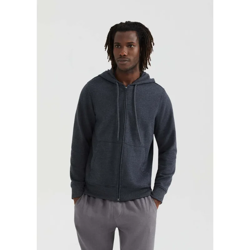 Jaqueta Básica Masculina Regular Em Moletom Peluciado - Cinza G