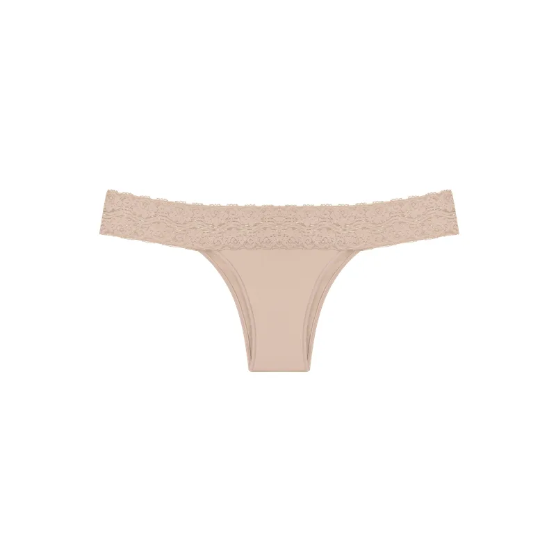 Calcinha Bonjour Biquíni com Renda FT3489 Bege Essence G