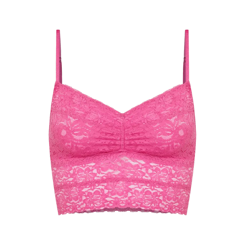 Sutiã Hope Top Alongado Com Bojo Removível em Renda L12873 Rosa Euforia M