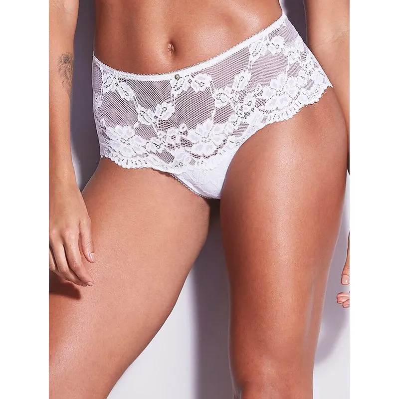 Calcinha Hope LE39014 Cintura Alta em Renda Branco P