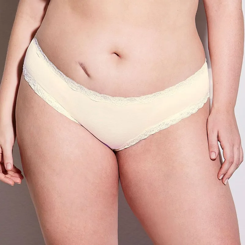 Calcinha Hope Biquini em Modal Com Renda L3932 Amarelo Mineral G
