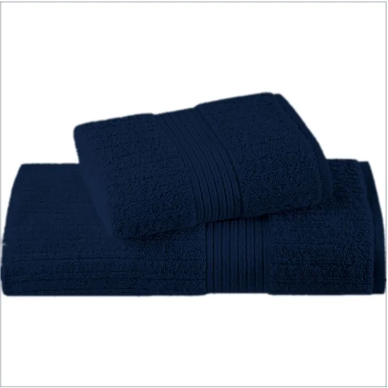 Toalha de Rosto Buddemeyer Fio Penteado Azul Marinho 1883