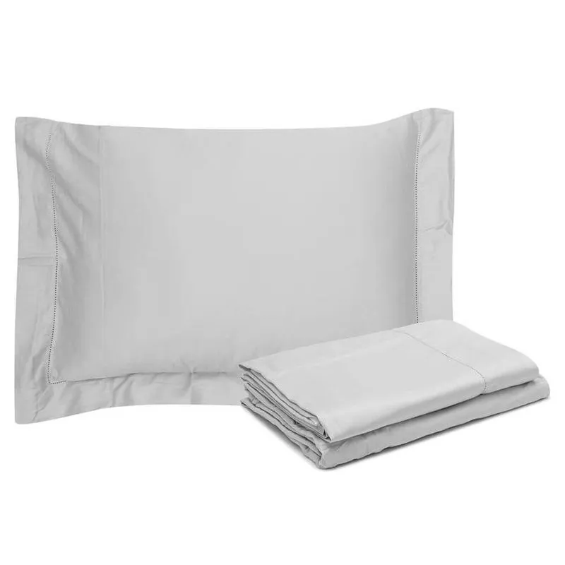 Jogo De Cama Solteiro King 300 Fios Bud Vision Branco