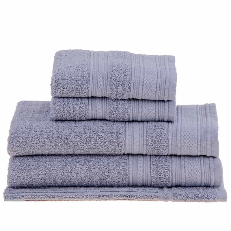 Jogo de Toalhas de Banho com 05 Peças Spa Azul - Buddemeyer