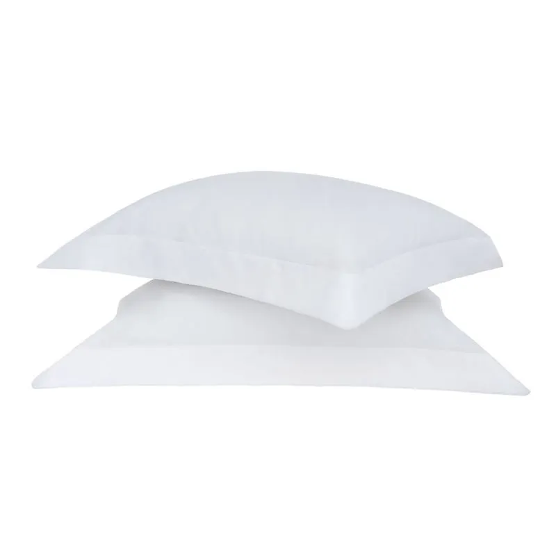 Jogo Fronha Percal 180 Fios Buddemeyer Basic Percalle 100% Algodão Penteado Branco 50x70cm com abas 2 peças