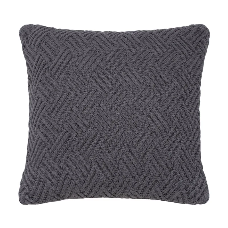 Almofada 45x45cm Buddemeyer Tricot Beni Chumbo