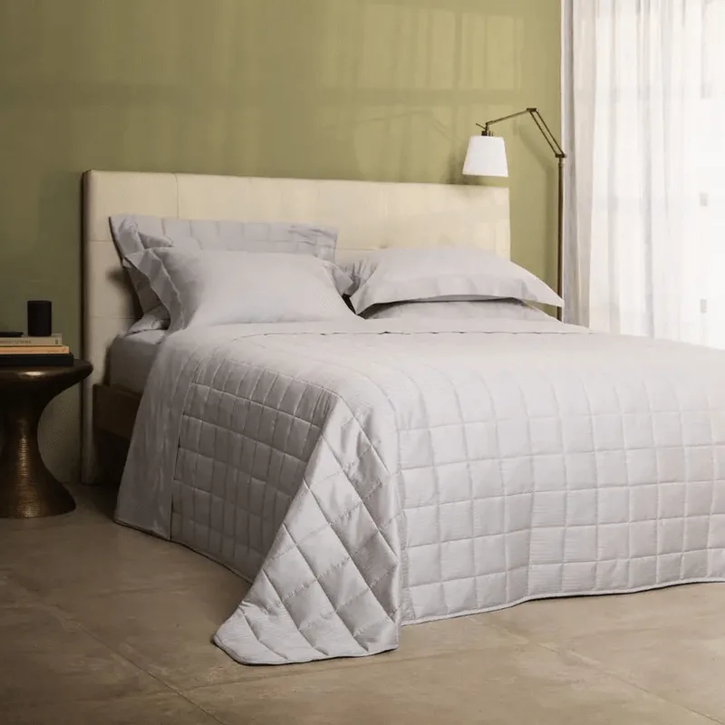 Jogo de Cama Damask Stripes 2,80 X 2,50 Super King - Buddemeyer Super King Prata 16/unico