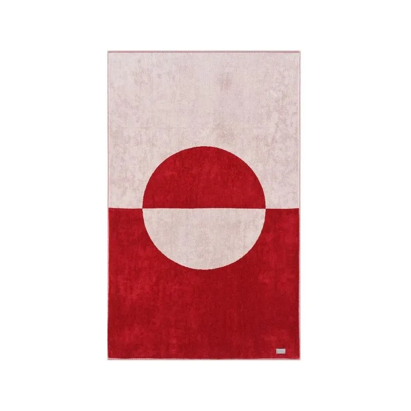 Toalha de Praia Phuket Vermelho e Off-White Vermelho