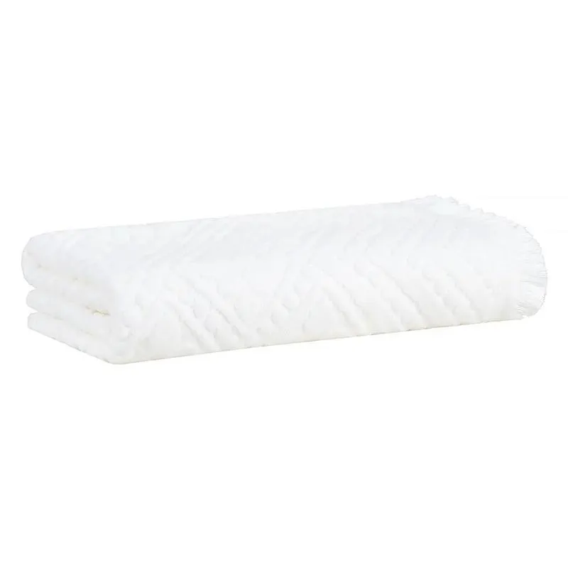 Toalha de Banho Anis com Franja 100% Algodão 420 g/m2 - Buddemeyer BRANCO