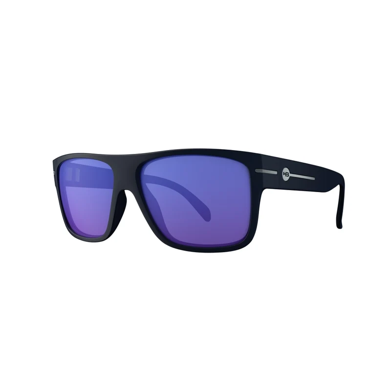 Óculos de Sol HB Would Matte Black D. Blue Chrome