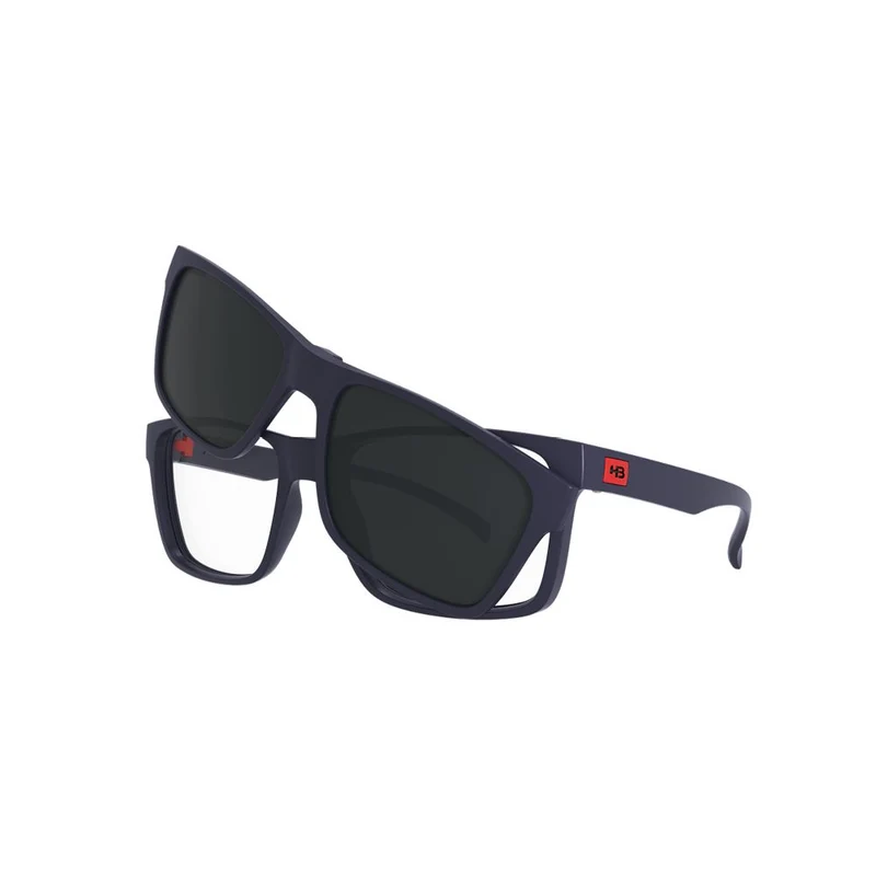 Óculos de Grau HB Switch 0339 Clip On Matte Navy/ Gray Polarized