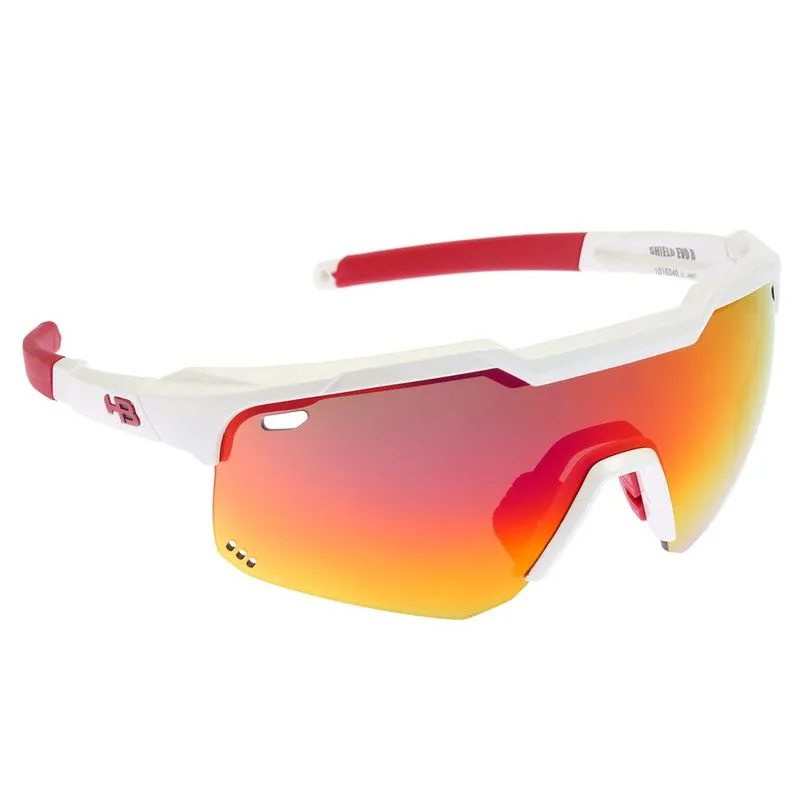 Óculos de Sol hb Shield evo Road Pearled White Multi Red