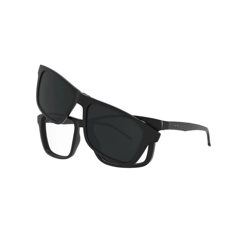Óculos de Grau HB 0351 Switch Clip On New Carbon Fiber/ Gray Polarized lente 5.2