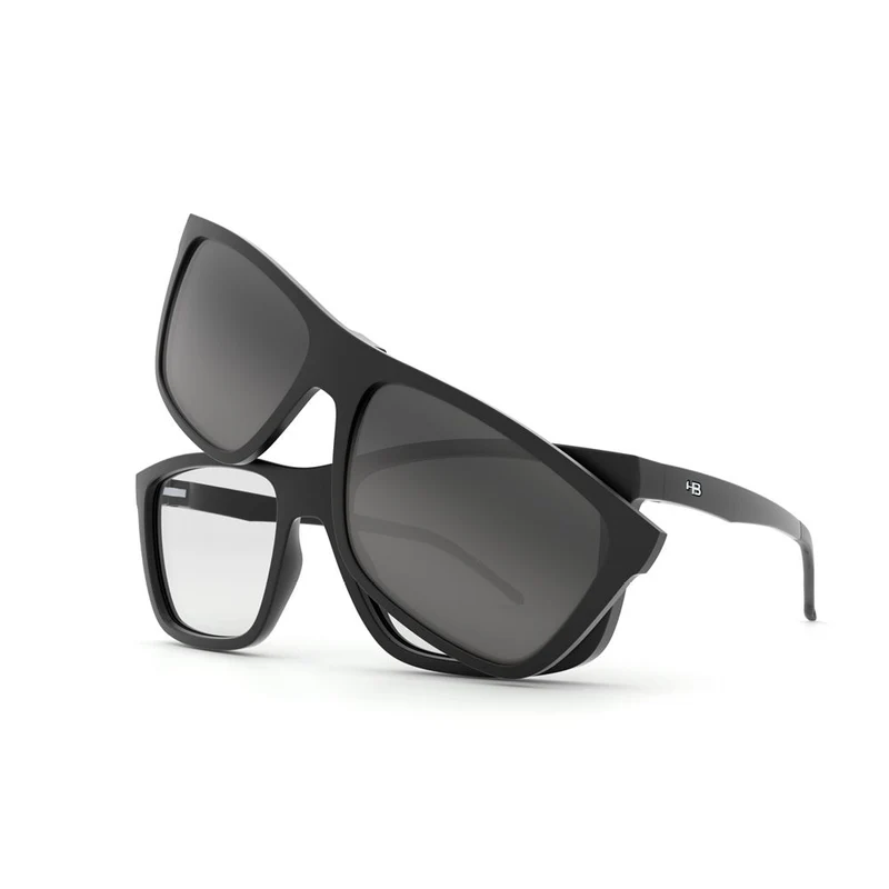 Óculos de Grau HB Switch 0380 Clip On Matte Black/ Polarized Gray