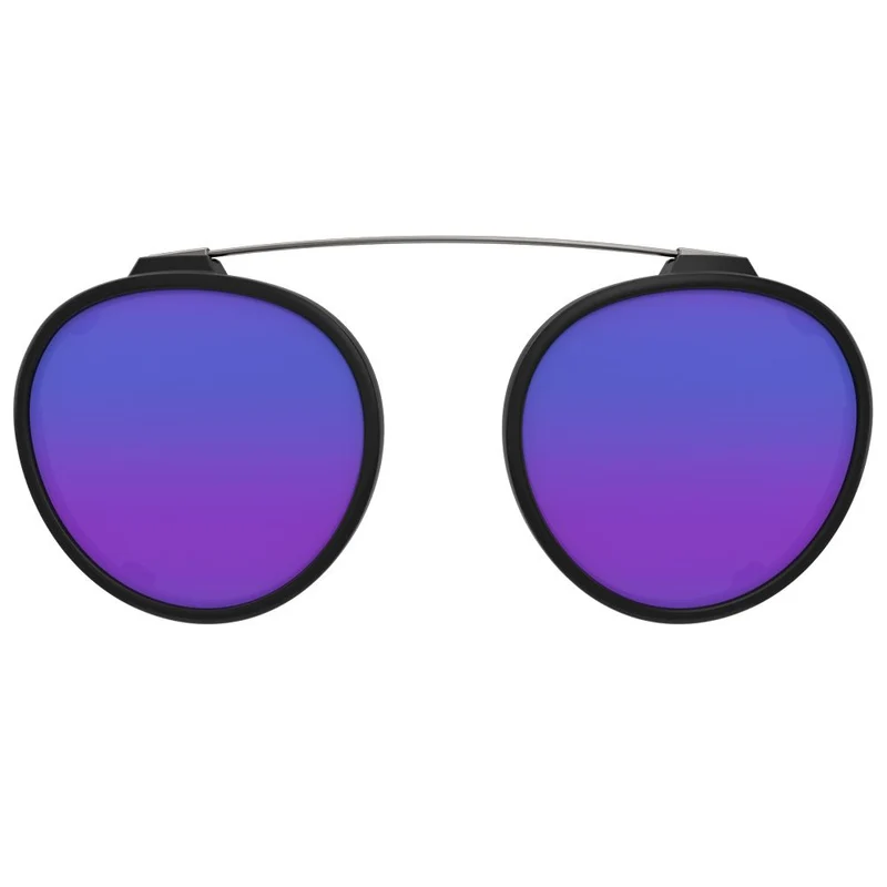 Clip On para Óculos de Grau HB Switch 0420 Matte Black Polarized Blue