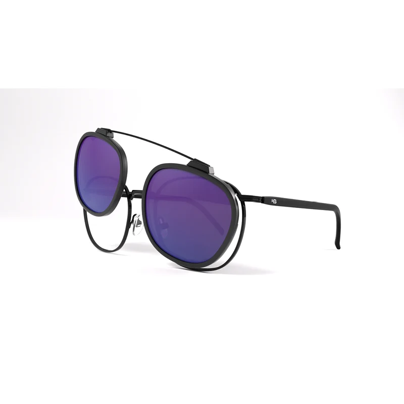 Armação de Grau HB Switch 0423 Matte Black / Polarized Blue Lente 5,2 cm