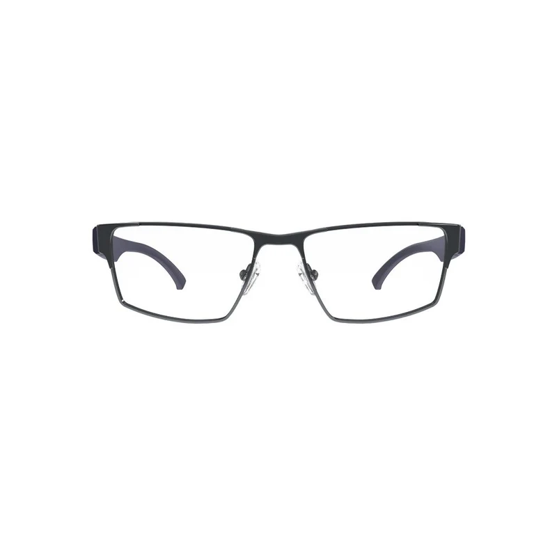 Óculos de Grau HB Duotech 0462 Retangular Matte Graphite/ Matte Navy - Grau - TAM 53 mm