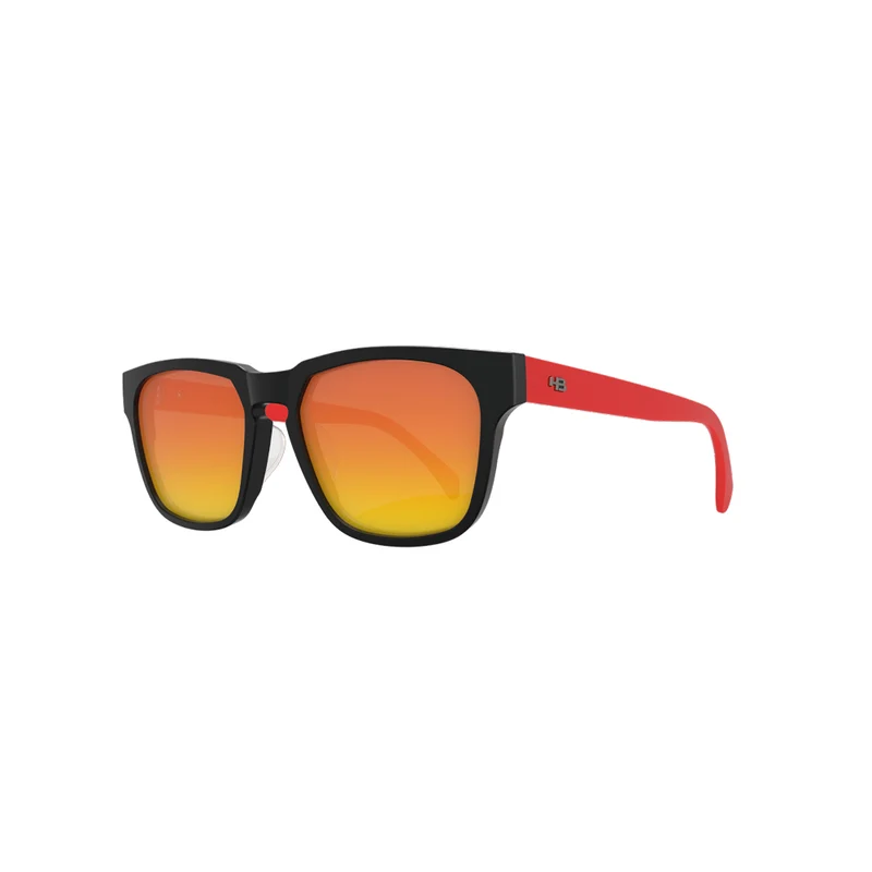 Óculos de Sol HB Lead Retangular Matte Black/ Red Red Chrome