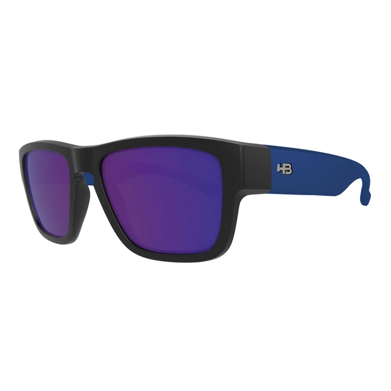 Óculos de Sol HB H-Bold Black Matte Blue Blue Chrome