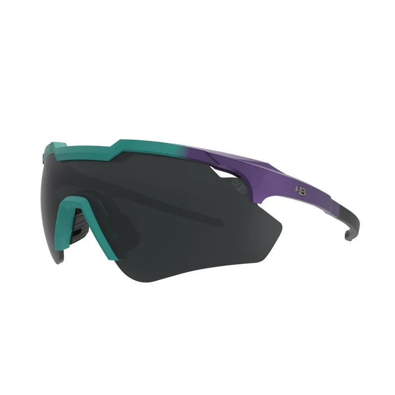 Óculos de Sol HB Shield Comp. 2.0 Matte Graphite Purple Turquese 2 Gray - Solar - TAM 141 mm