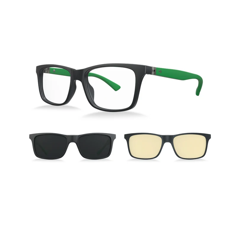Óculos de Grau HB Switch 0481 Clip on M Grap/ M S Green Gray/ Gamer