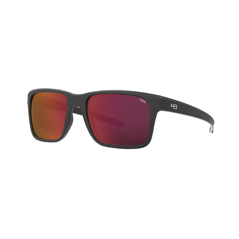 Óculos de Sol HB H-Bomb 2.0 Matte Black Red Chrome Polarized Glass