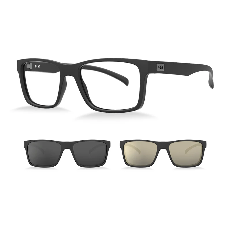 Óculos de Grau HB Switch 0339 Matte Black Gray/ Gamer