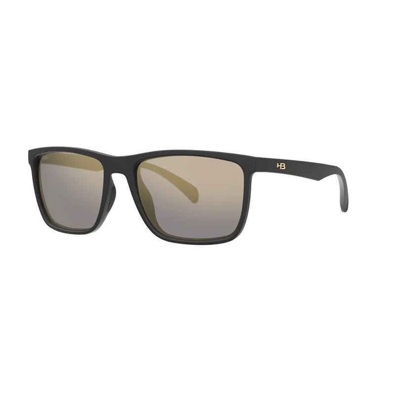 Óculos de Sol HB Iconic Matte Black Gold Chrome