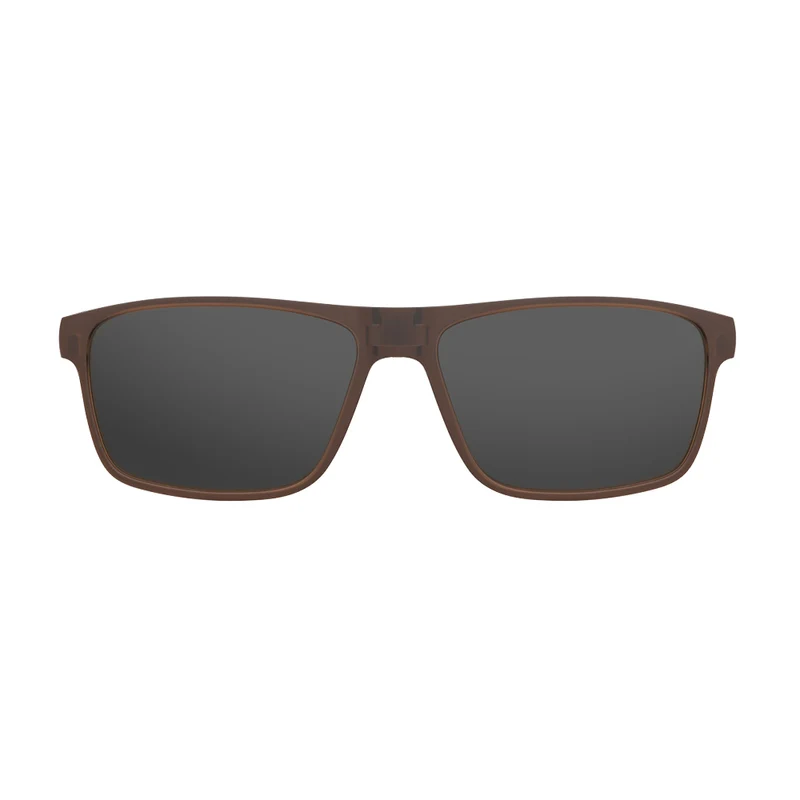 Clip On para óculos de Grau HB Switch 0538 Matte Coffee Polarized Gray
