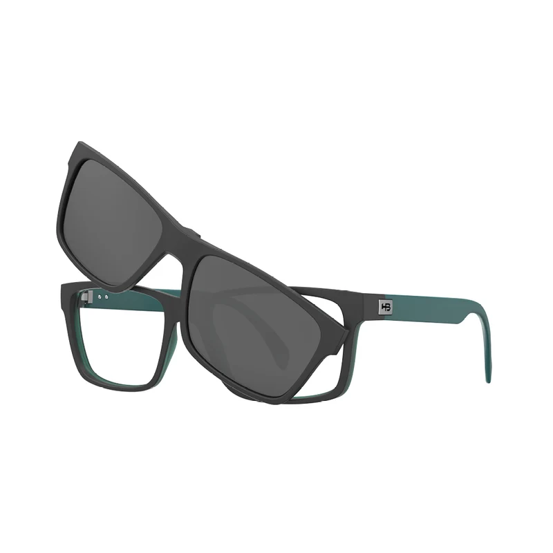 Óculos de Grau HB Switch Magtag 0590 Clip on Matte Black On Land GR/ Matte D AQ Polarized Gray