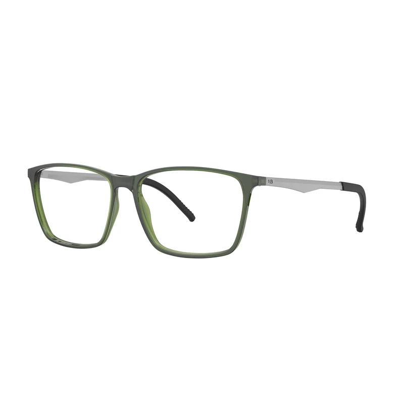 Óculos de Grau HB DUOTECH 0579 Gloss Clear Olive / Matte Nickel DEMO
