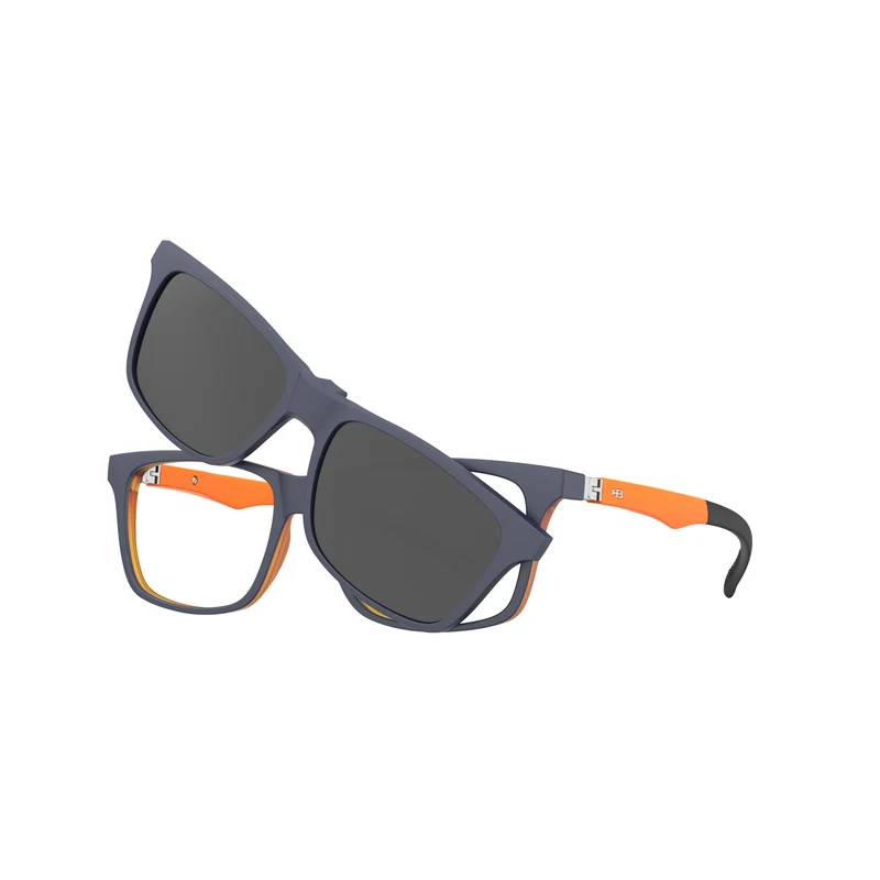 Óculos de Grau HB SWITCH 0592 Teen Matte Navy On Solid Orange Gray/Gamer