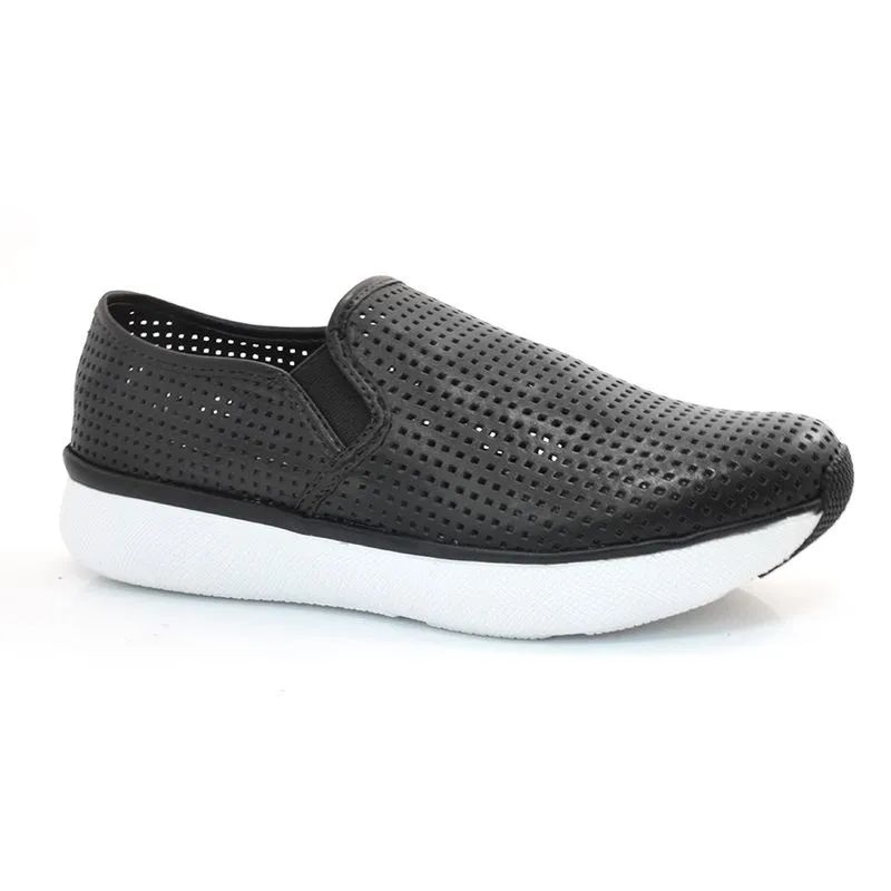 Tênis Jogging de Couro Suzzara Preto 24707 39