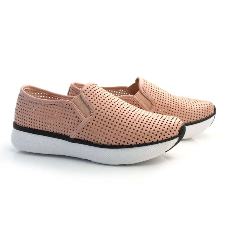 Tênis Jogging de Couro Suzzara Rosa 24707 36