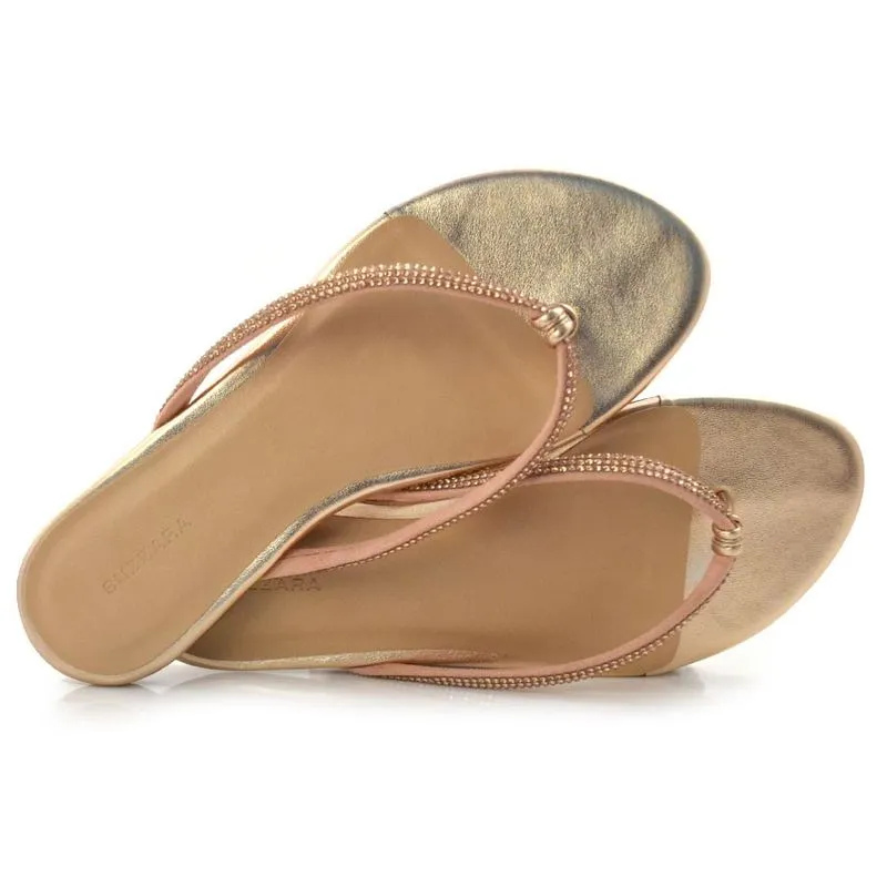 Tamanco Rasteira Feminino Suzzara Rosa 01675 METAL 39