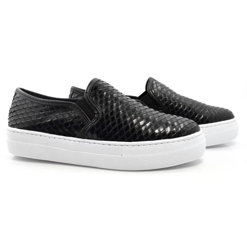 Tênis Iate Flatform Suzzara Preto 32775 LUX 37