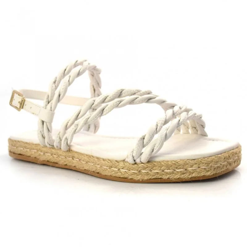 Sandália Birken Feminina de Couro Suzzara Branco 10610 36