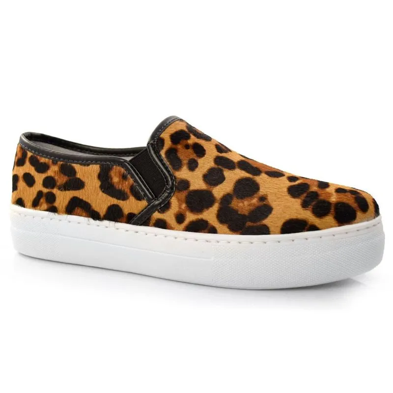 Tênis Feminino Animal Print Suzzara Branco 32775 ONCA 36