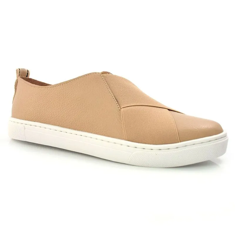 Tênis Feminino de Couro Suzzara Creme 20760 38