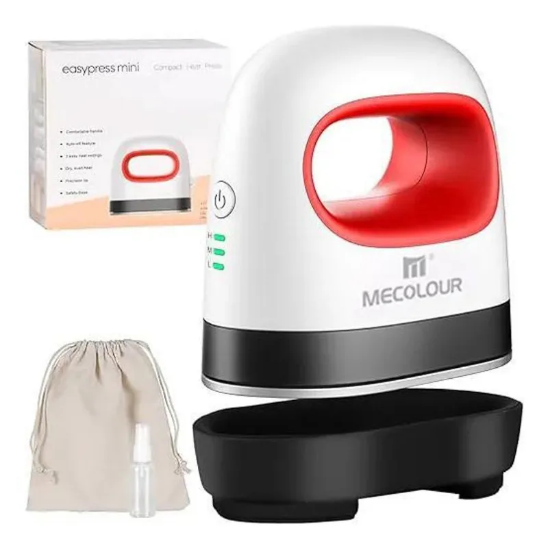 Mini Prensa Térmica Portátil Sublimação Transfer Vermelho Me