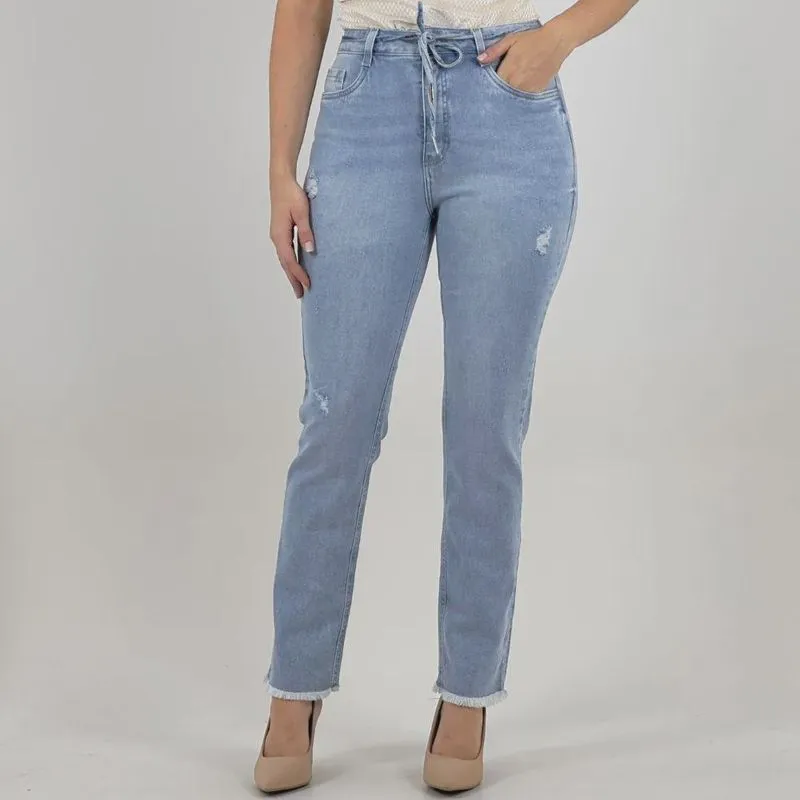 Calça Daksul Jeans Reta Feminina