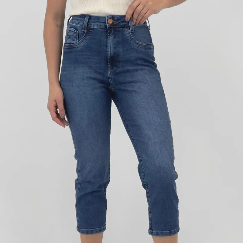 Calça Daksul Jeans Capri Feminina