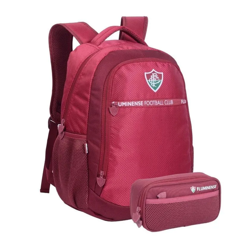 Kit Mochila Costas Fluminense Oficial Estojo Box Escolar