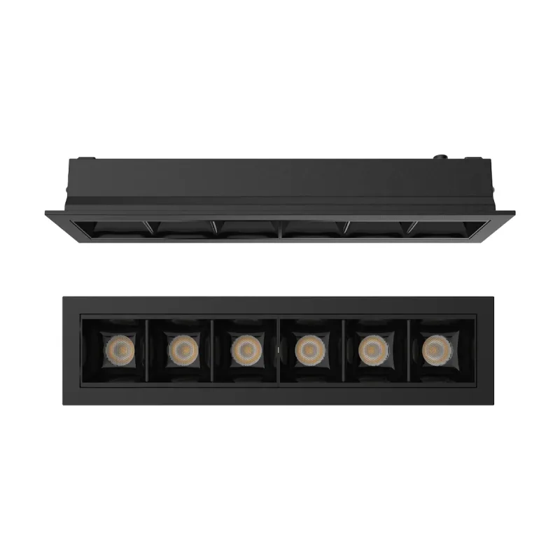 Spot de Embutir Luminária Led 6 foco 10w 3000k 12° Preto - Light Delivery