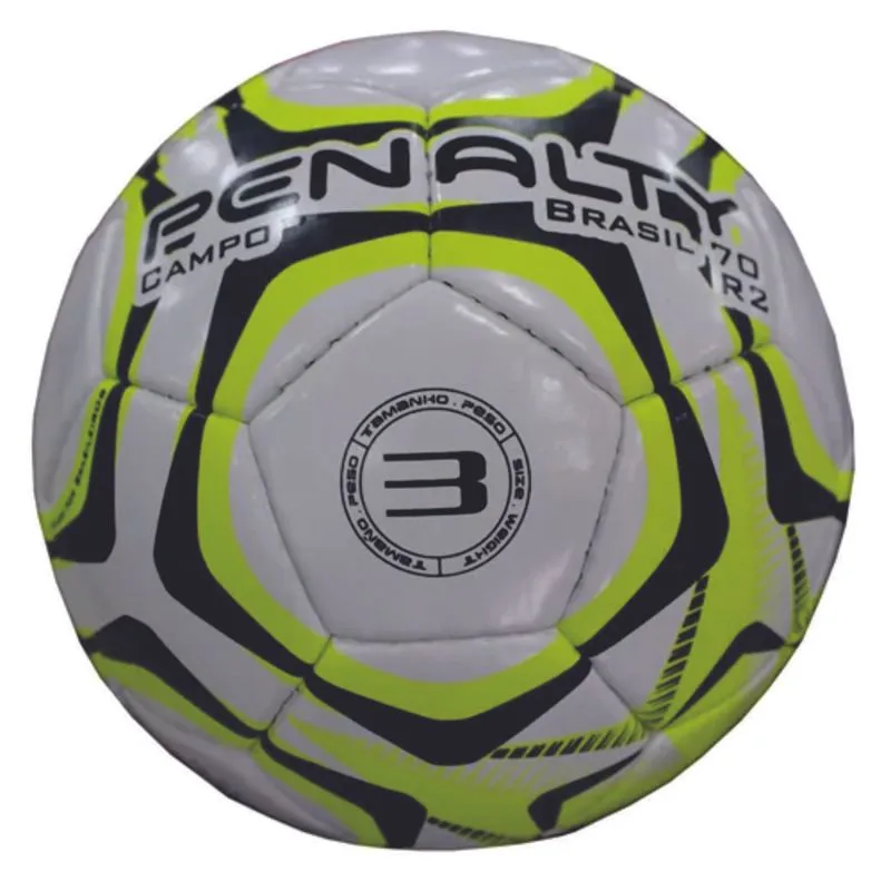 Bola De Futebol Campo Penalty Brasil 70 R2 N3 Branco Amarelo E Preto
