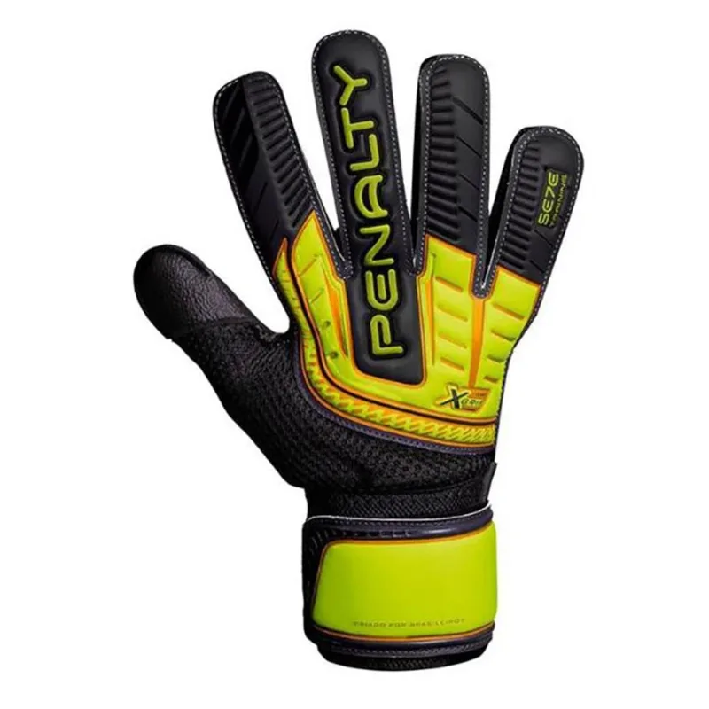 Luva de Goleiro Penalty Sete Training X Society Unissex 10 / Preto/Amarelo