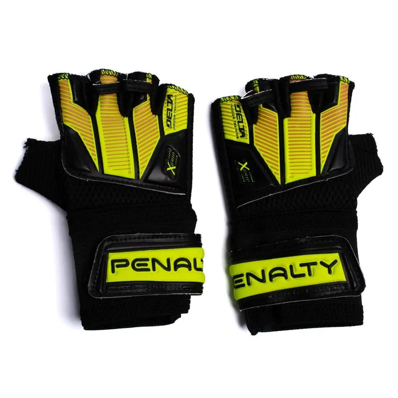 Luva de Goleiro Penalty Futsal Juvenil Delta Indoor Training Preto/amarelo - 6
